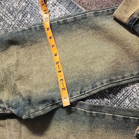 🔴 🔚🔜 SALE Bunnys 🐰 Y2K Acid Wash Straight Leg Thick Denim Jeans. - Picture 9 of 12